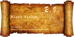 Rieth Vivien névjegykártya